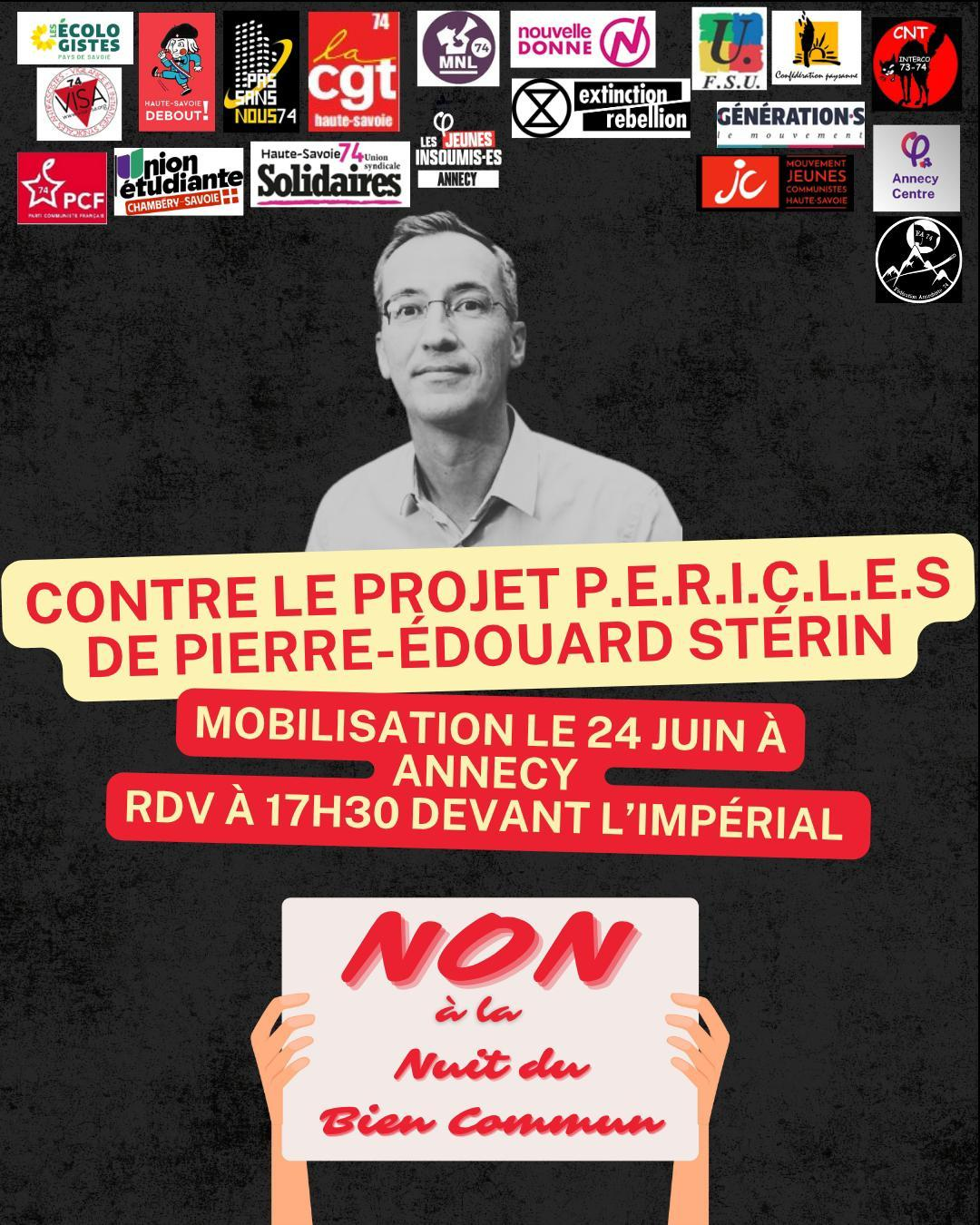 Annecy se mobilise contre la nuit du bien commun de Pierre Édouard