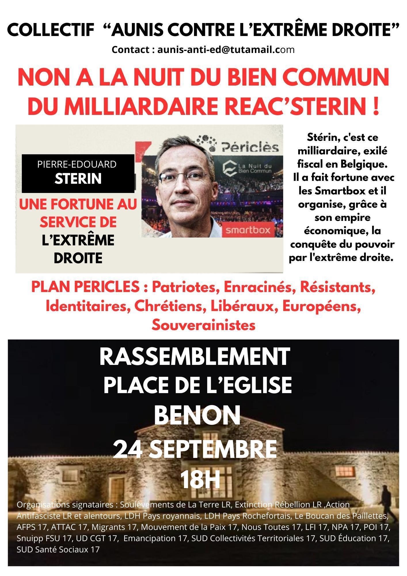 La Rochelle et Benon se mobilisent contre Sterin et les Nuits du Bien Commun